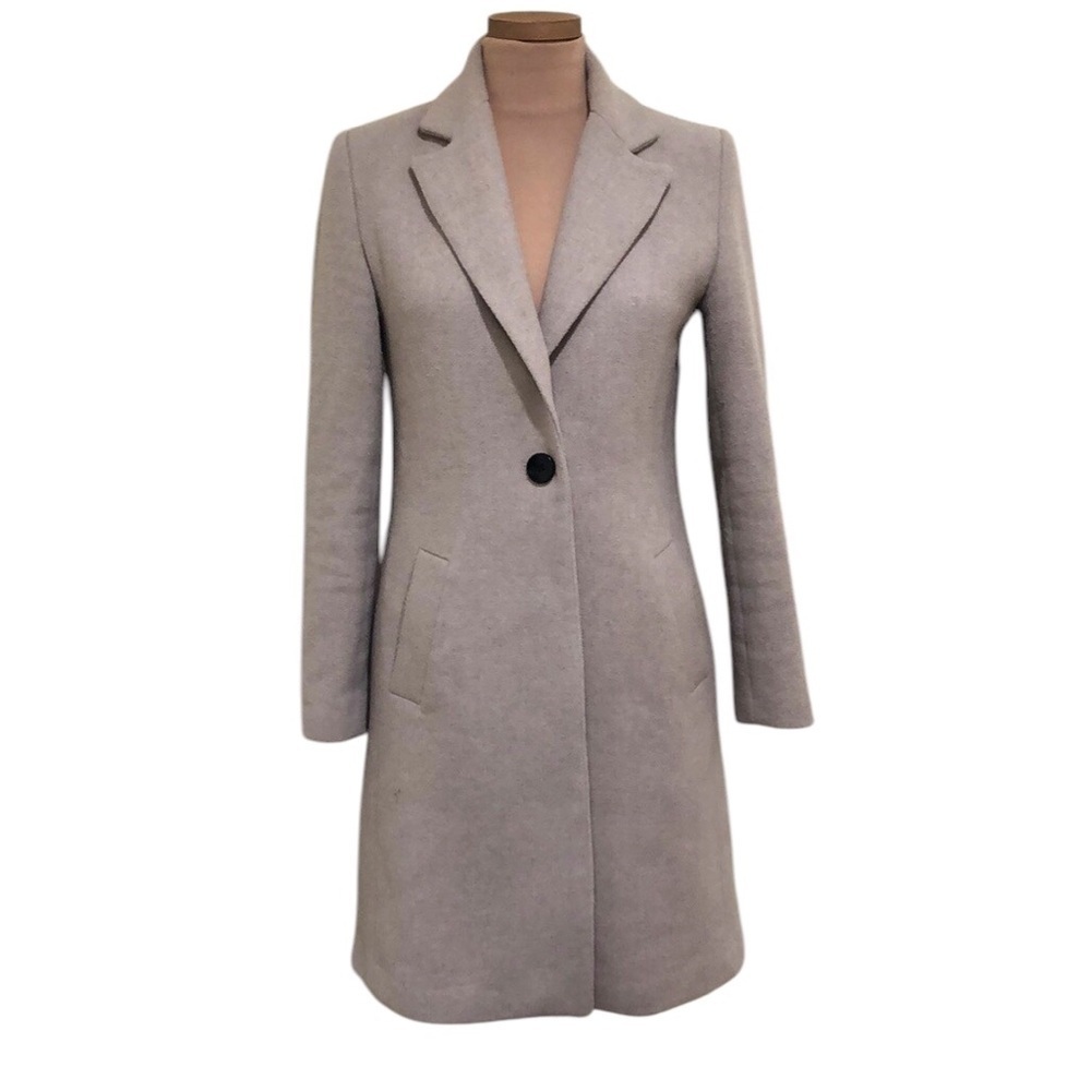 House Of Harlow Peacoat Pea Coat Size Small Beige Wool Blend